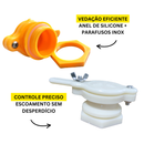 Kit Peneira Dupla Camada + Balde 20L + Válvula Corte Rápido