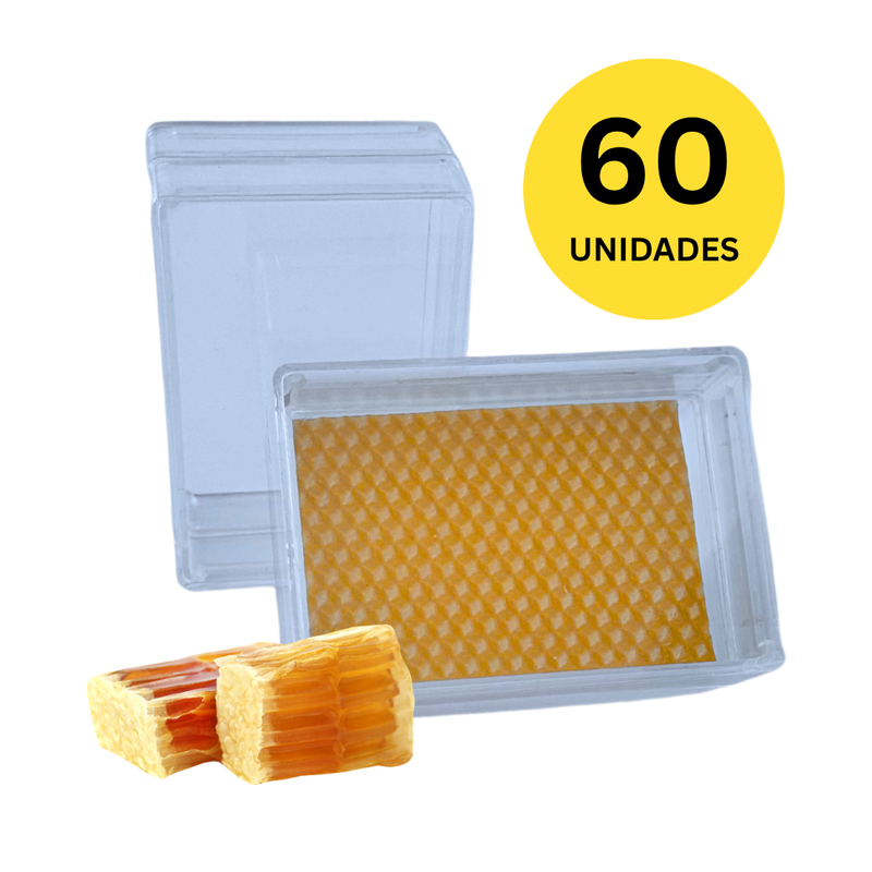 60 Cubos Acrílicos - Embalagem para Favo de Mel