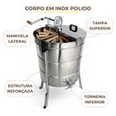 Centrífuga Manual 8 Quadros Inox 430 + BRINDE Peneira 3 Apoios