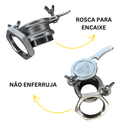 Torneira Balde Mel Válvula Inox Corte Rápido