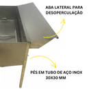 Mesa Desoperculadora 25 Quadros com Aba - Inox 304