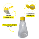 Bisnaga 250ml/350g Transparente com Tampa