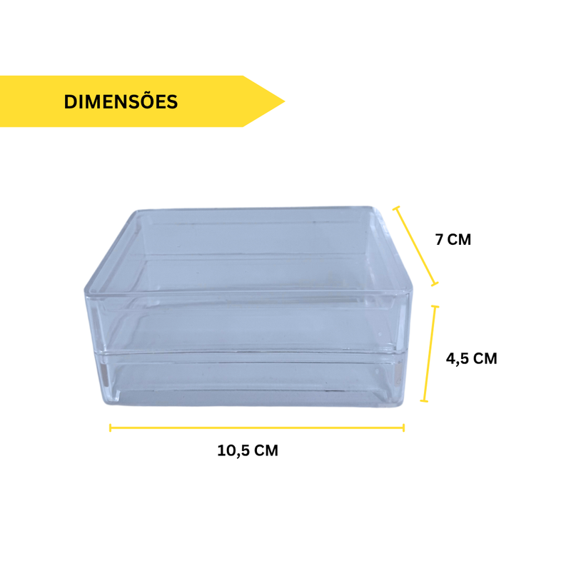 12 Cubos Acrílicos - Embalagem para Favo de Mel