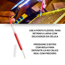 Agulha Enxertia Larvas Abelha-Rainha Tipo Chinesa