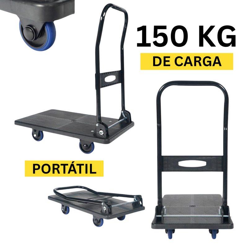 Carrinho Carga Transporte Dobravel 150Kg