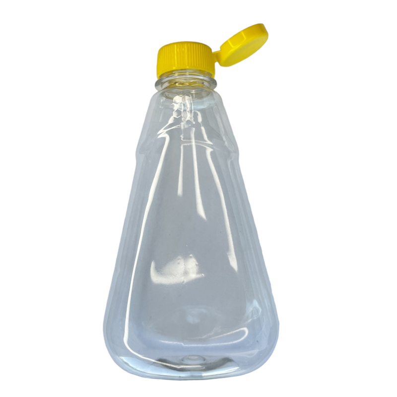 Bisnaga 360ml/500g Transparente com Tampa - 100 Unidades