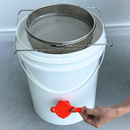 Kit Peneira Dupla Camada + Balde 20L + Válvula Corte Rápido