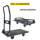 Carrinho Carga Transporte Dobrável 150Kg