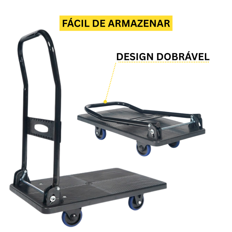 Carrinho Carga Transporte Dobravel 150Kg