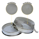 Kit Peneira Dupla Camada + Balde 20L + Válvula Corte Rápido