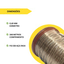 Arame Inox 0,45mm 348 Metros - 5 Unidades