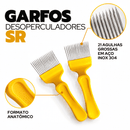 Kit Colheita SR - Peneira Dupla Inox + 2 Garfos + Filtro Coador
