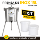 Prensa Inox 15L + 2 Baldes 3,6L