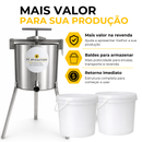 Prensa Inox 15L + 2 Baldes 3,6L