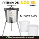 Prensa Inox 15L + 2 Baldes 3,6L
