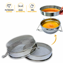 Peneira de Inox Dupla Camada - Filtragem Profissional de Mel