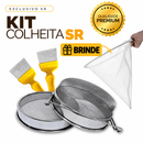 Kit Colheita SR - Peneira Dupla Inox + 2 Garfos + Filtro Coador