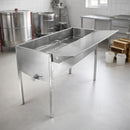 Mesa Desoperculadora 25 Quadros com Aba - Inox 304