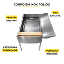 Mesa Desoperculadora 25 Quadros com Aba - Inox 304