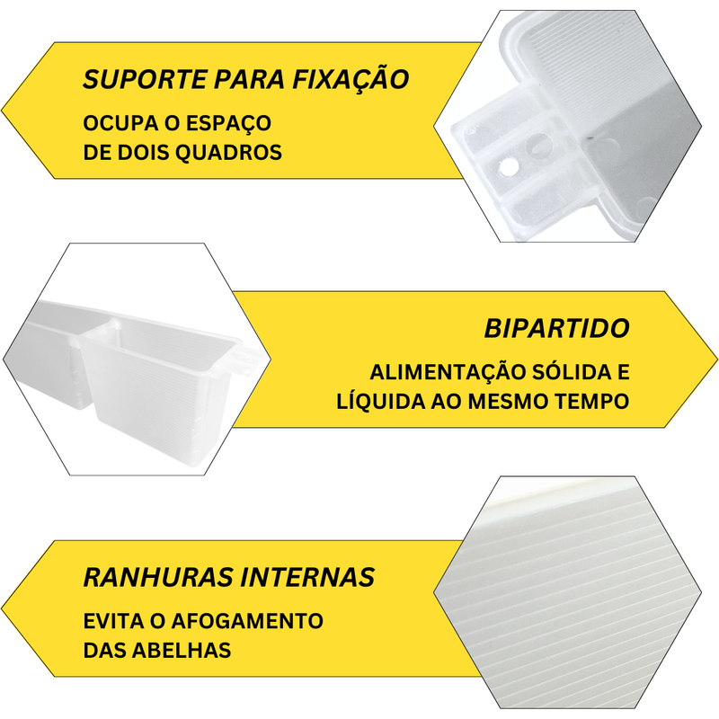 Alimentador Abelhas Interno Bipartido 3L