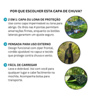 Capa de Chuva Emborrachada 3 em 1 - Capa, Lona ou Barraca