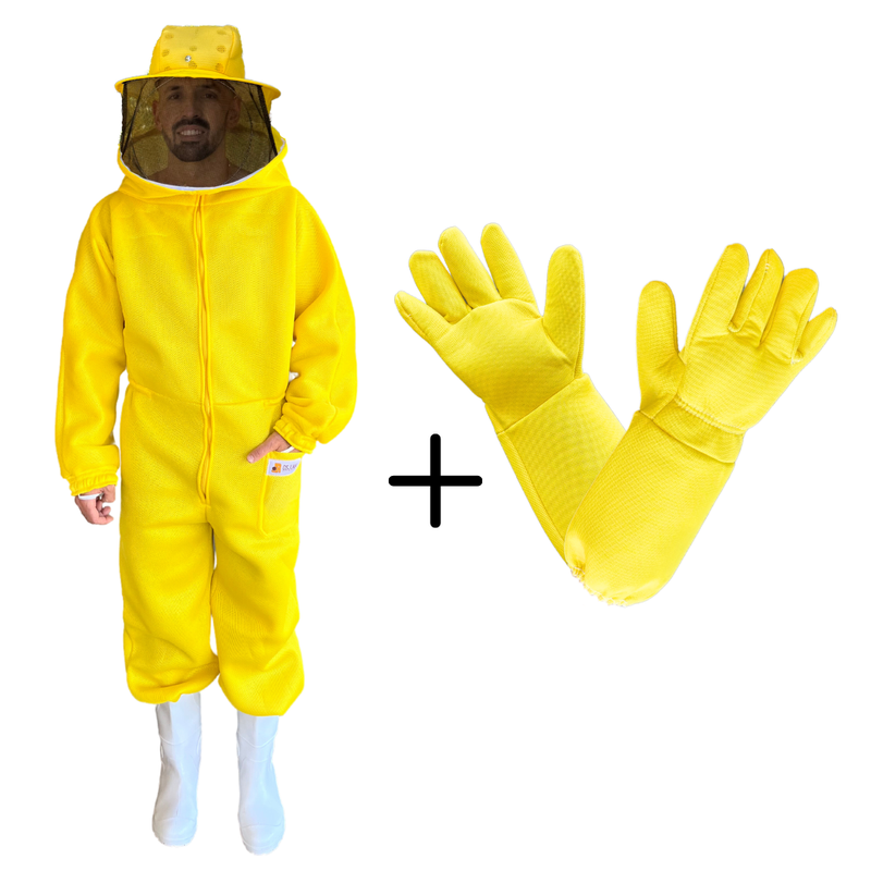 macacao apicultor malha livre roupa protecao original antiferroadas osjuan amarelo luva sr cross reforcada antiferrao ventilada
