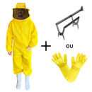 roupa apicultor macacao malha livre original osjuan dupla camada amarelo antiferroadas luva sr cross nao gruda ferrao da abelha ferramenta manejo saca quadros com formao inox